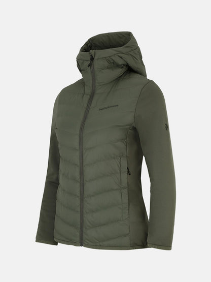 W Frost Down Hybrid Hood-PINE NEEDLE