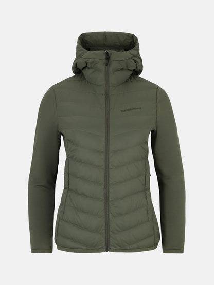 W Frost Down Hybrid Hood-PINE NEEDLE