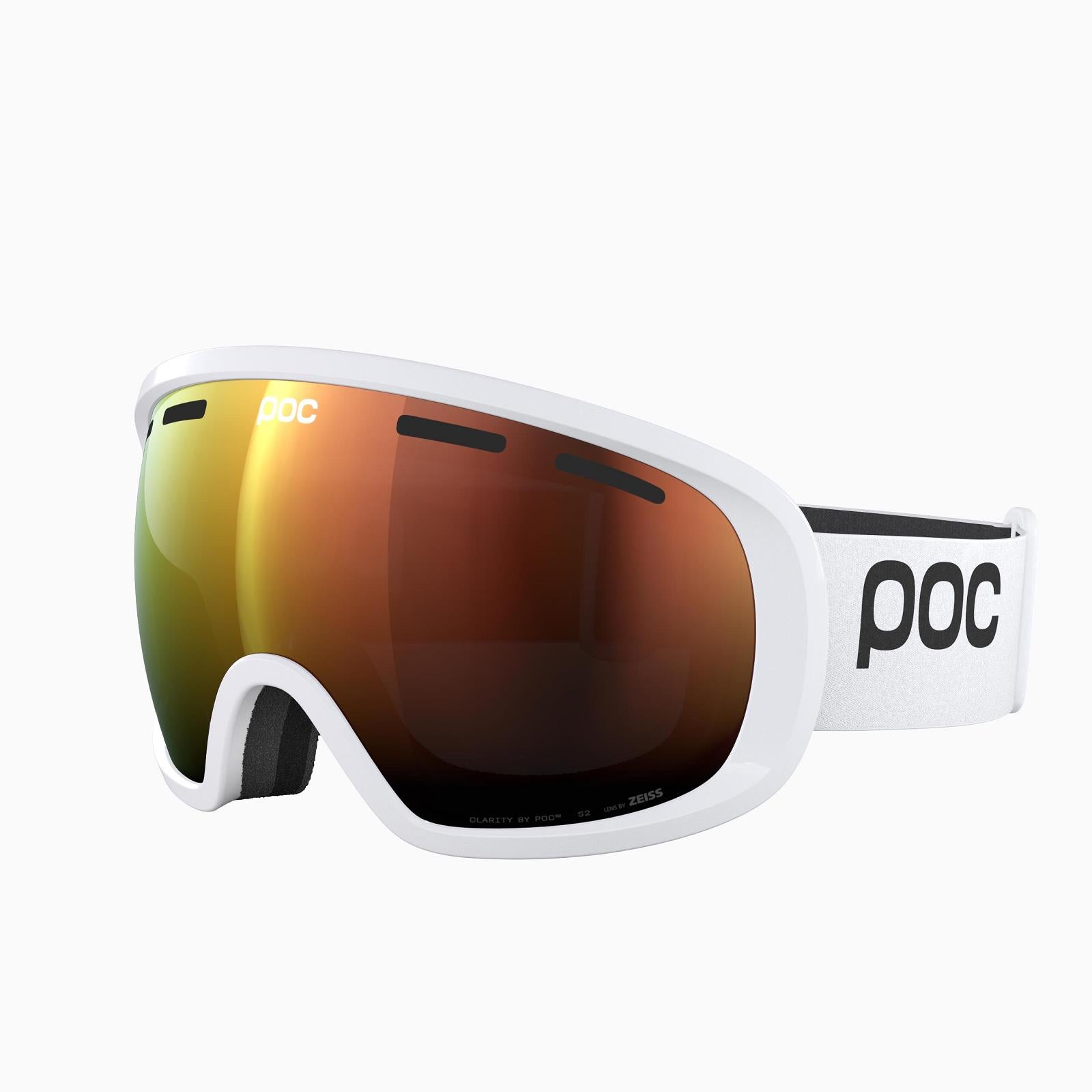 POC FOVEA MID HYDROGEN WHITE / PARTLY SUNNY ORANGE