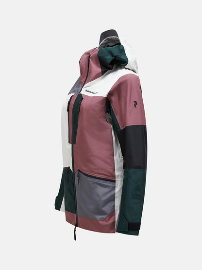 W Vertical Gore-Tex Pro JACKET FLO SCARAB GREEN ROSE BROWN