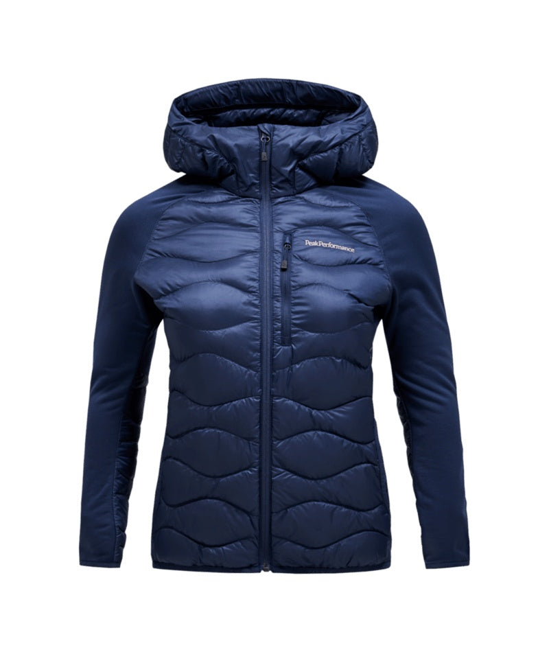 W Helium Down Hybrid Hood-BLUE SHADOW