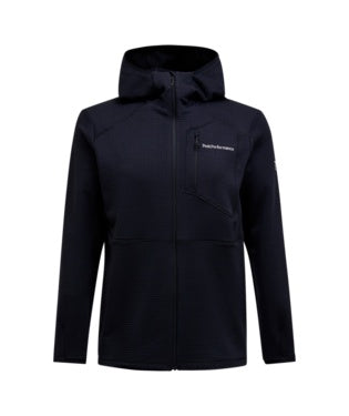 M Trail Polartec Zip Hood-BLACK