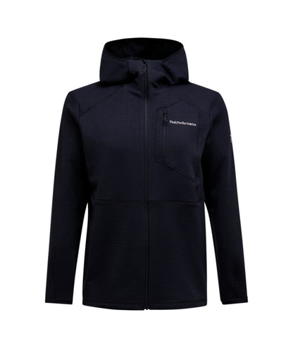 M Trail Polartec Zip Hood-BLACK