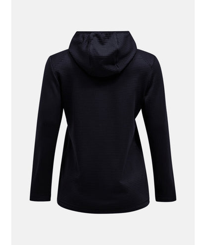 W Trail Polartec Zip Hood-BLACK