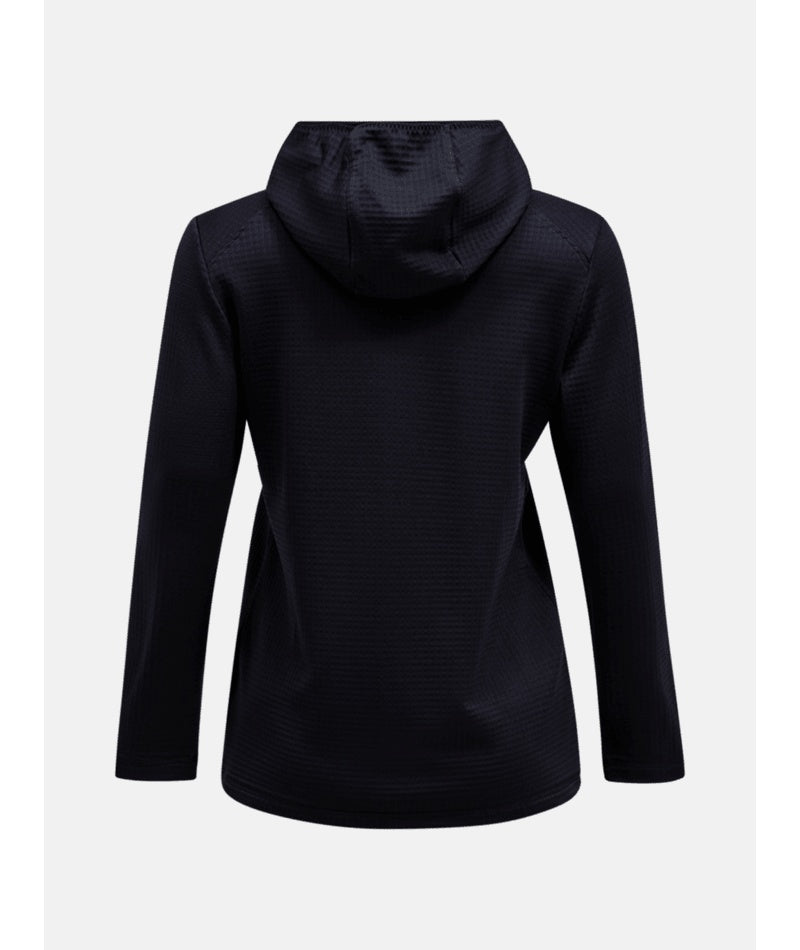 W Trail Polartec Zip Hood-BLACK