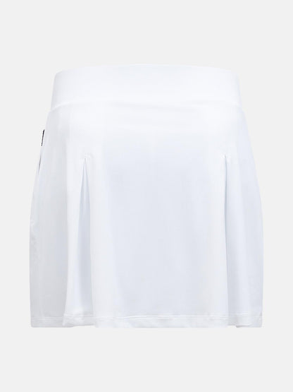 W Pleated Skirt-WHITE