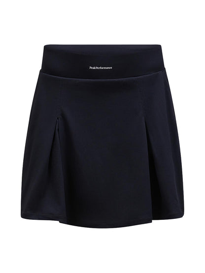 W Pleated Skirt-BLACK
