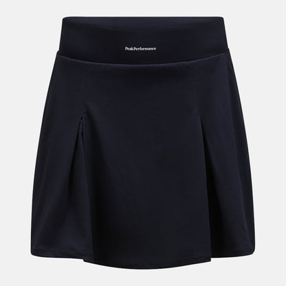 W Pleated Skirt-BLACK