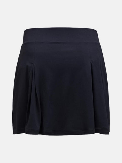 W Pleated Skirt-BLACK