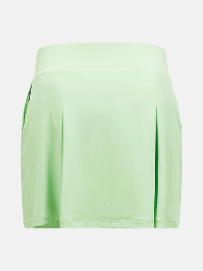 W Pleated Skirt-VIVID GREEN