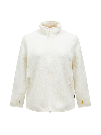 W Pile Zip Jacket-VINTAGE WHITE