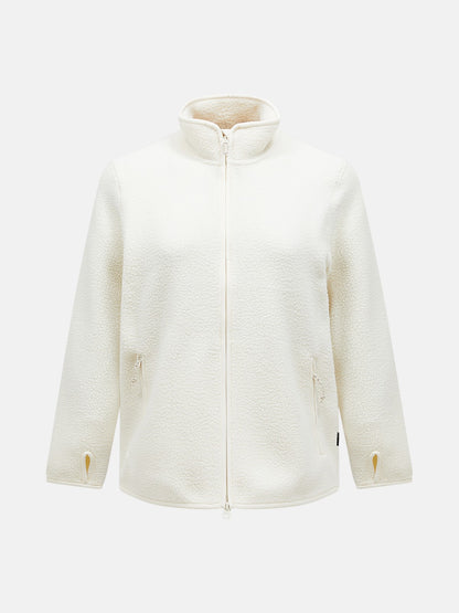 W Pile Zip Jacket-VINTAGE WHITE