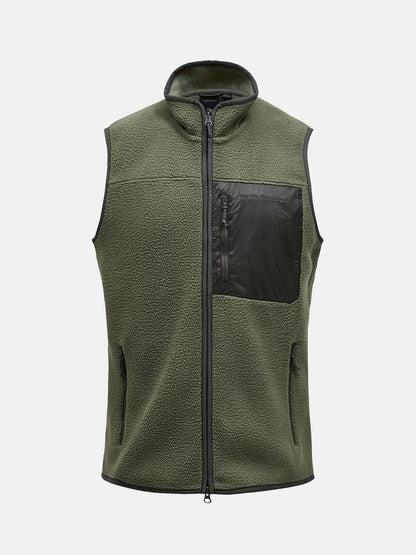 M Pile Vest-PINE NEEDLE