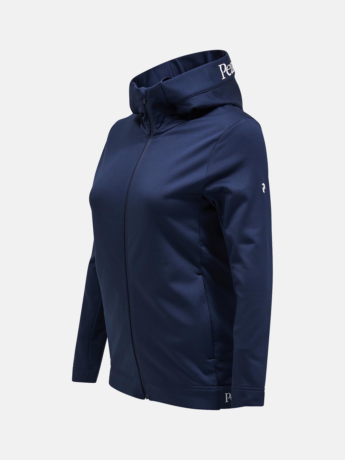 W Rider Tech Zip Hood-BLUE SHADOW