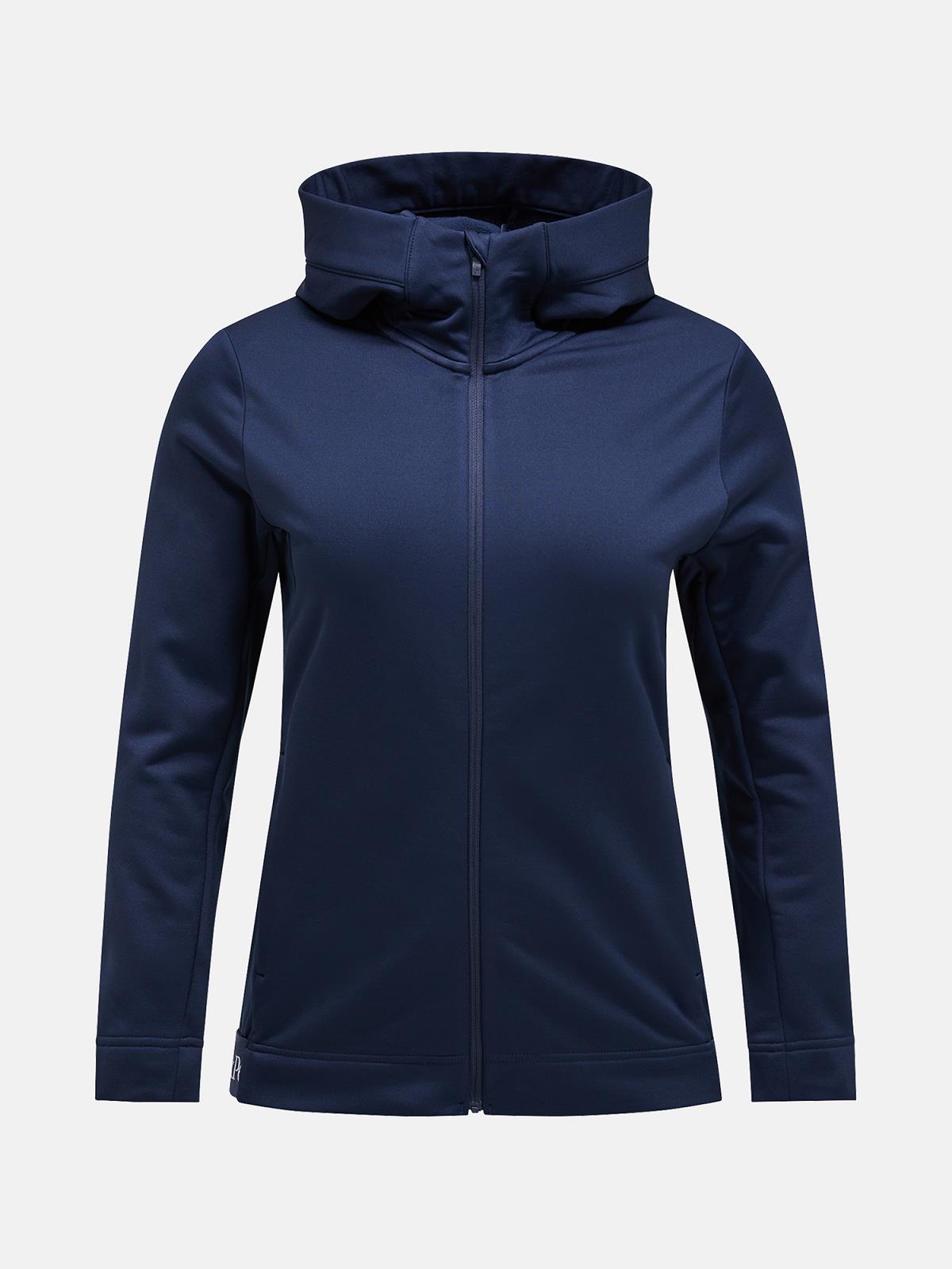 W Rider Tech Zip Hood-BLUE SHADOW