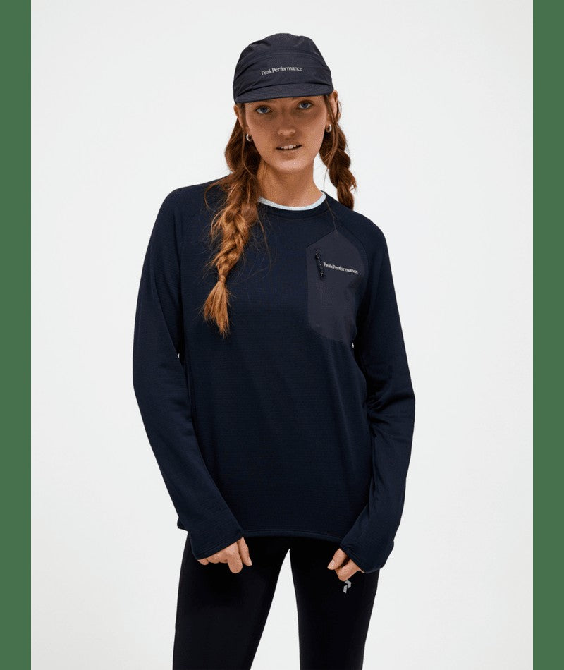 W Freelight Polartec Grid Crew BLACK