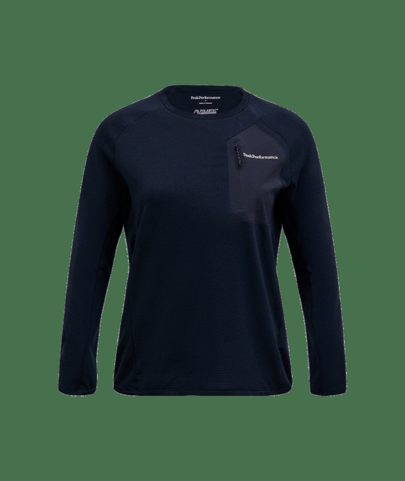 W Freelight Polartec Grid Crew BLACK