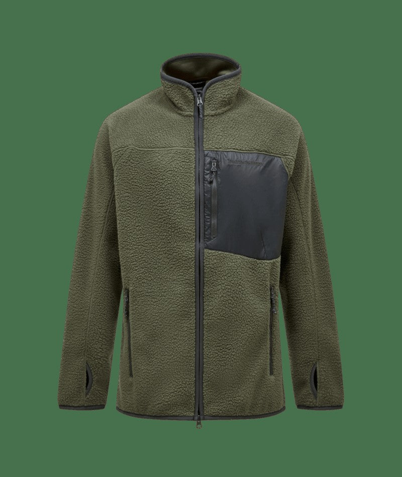 Pile Zip Jacket Men PINE NEEDLE