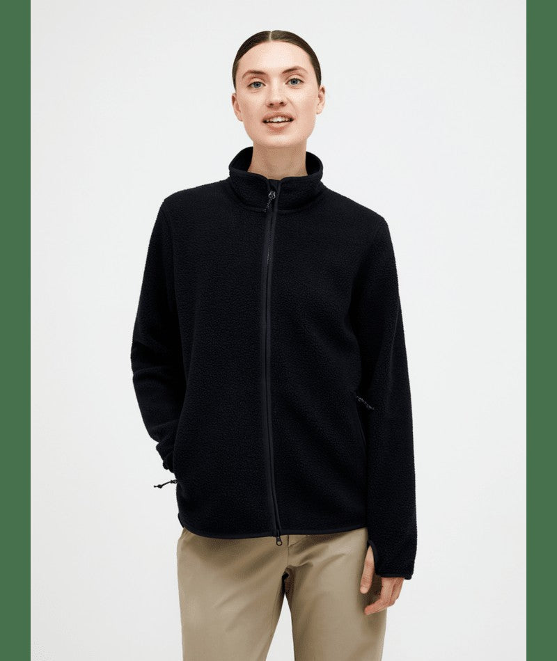 Pile Zip Jacket Women BLACK