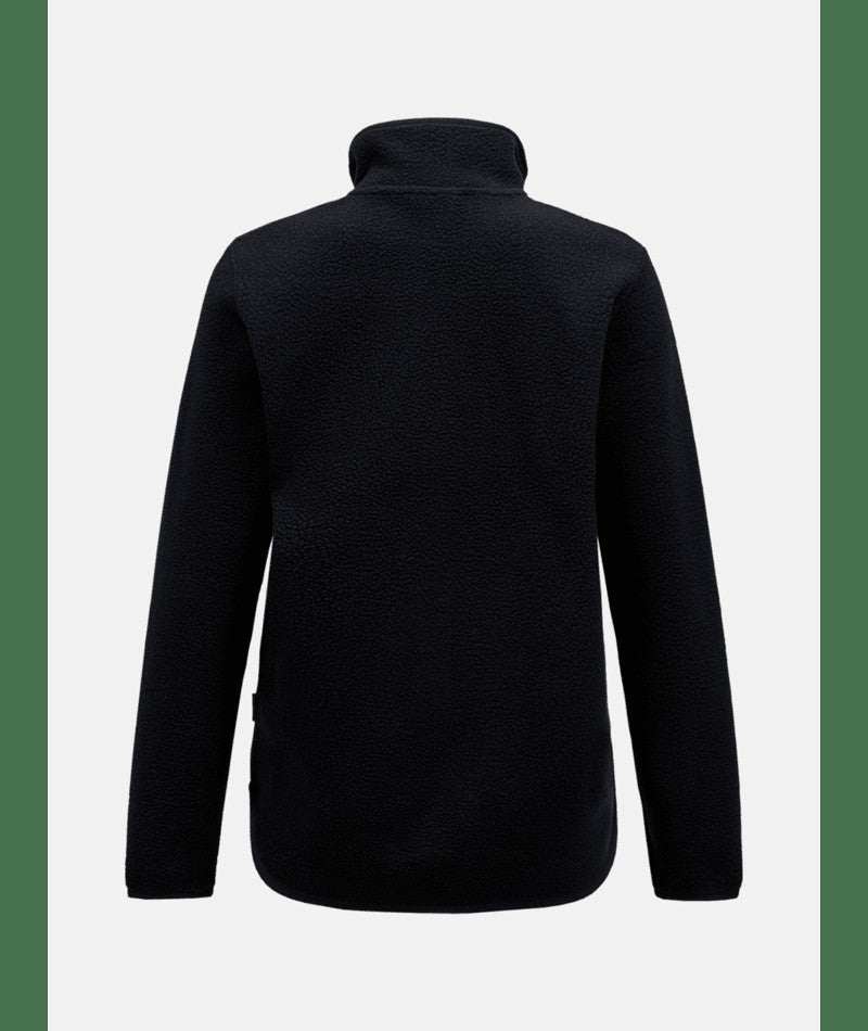Pile Zip Jacket Women BLACK