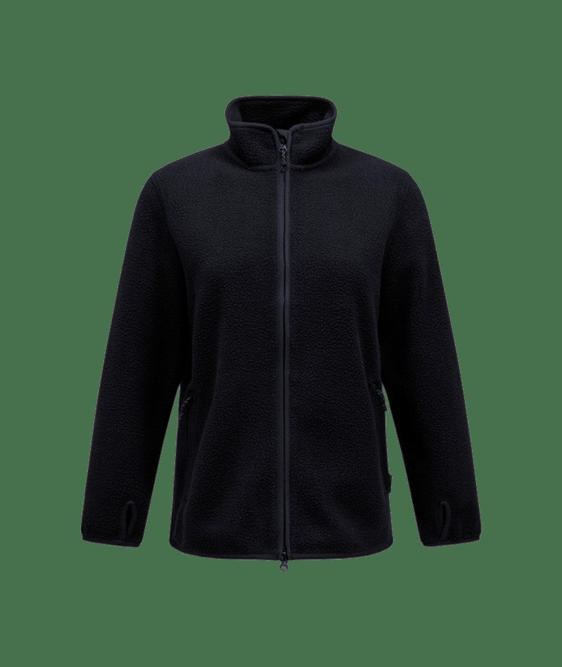 Pile Zip Jacket Women BLACK