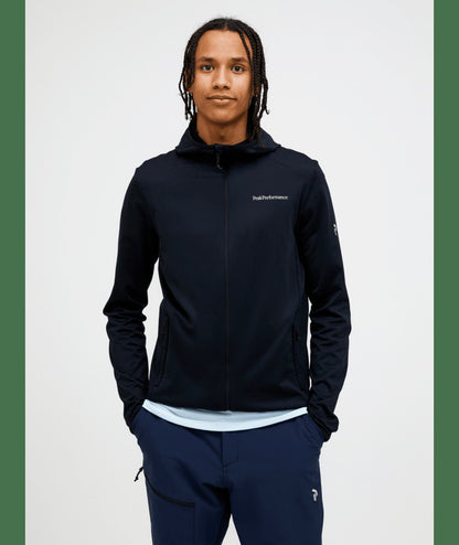 M LIGHT ZIP HOOD BLACK