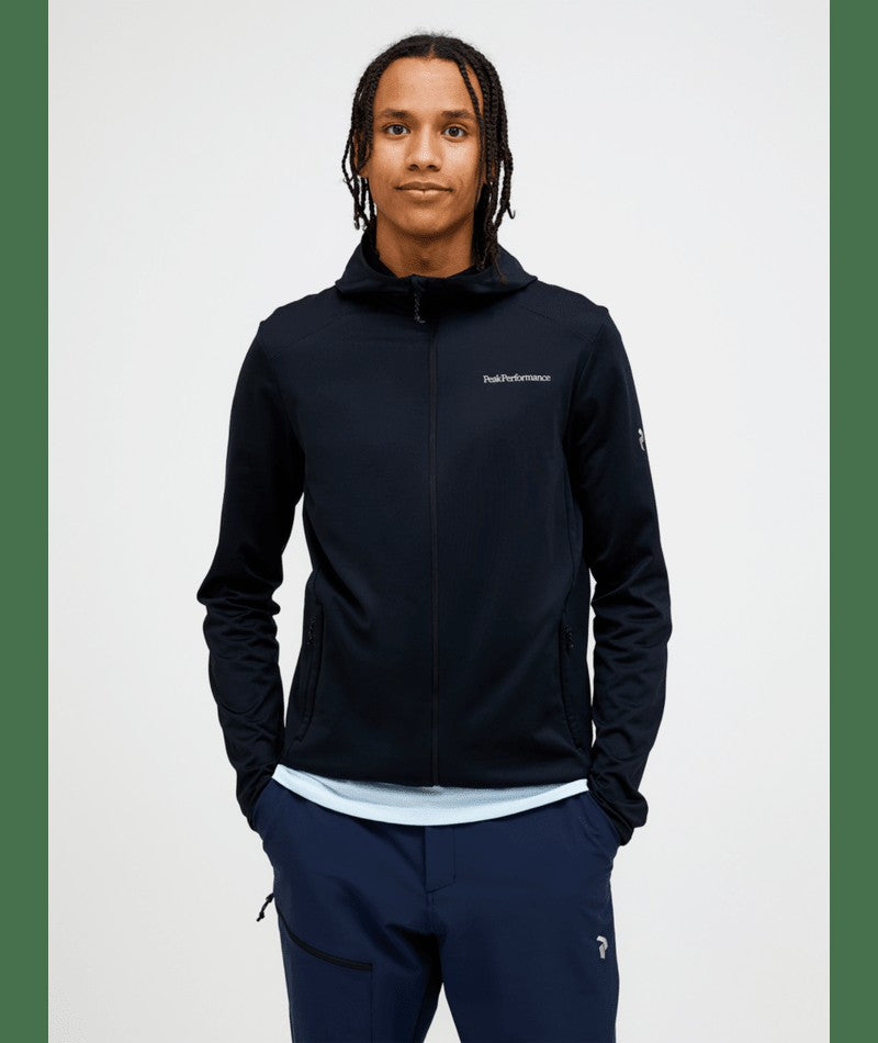 M LIGHT ZIP HOOD BLACK