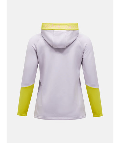 Rider Essentials Midlayer Zip Hood Women Misty Lavender Canary Lime