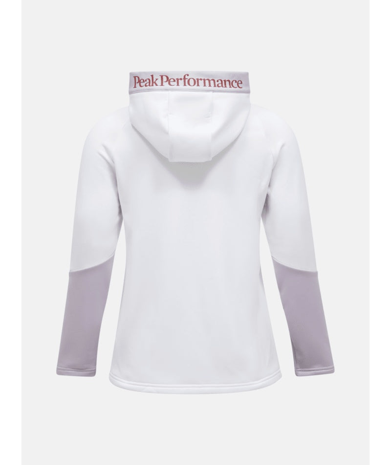 Rider Essentials Midlayer Zip Hood Women White Misty Lavender