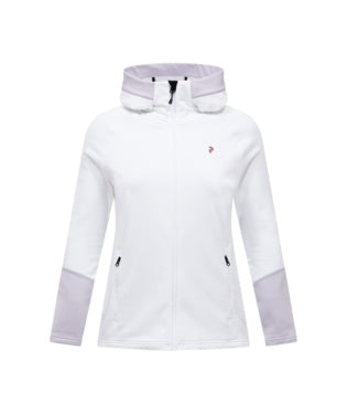 Rider Essentials Midlayer Zip Hood Women White Misty Lavender
