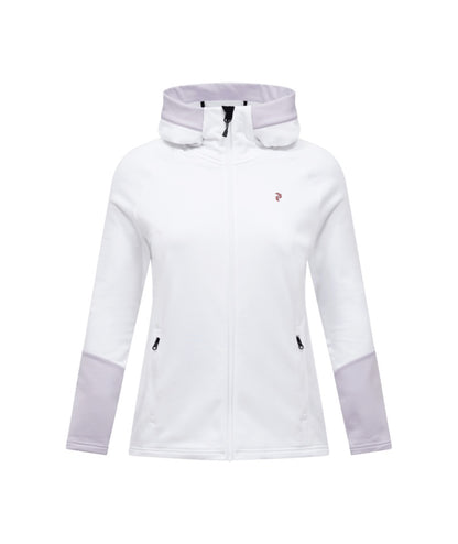 Rider Essentials Midlayer Zip Hood Women White Misty Lavender