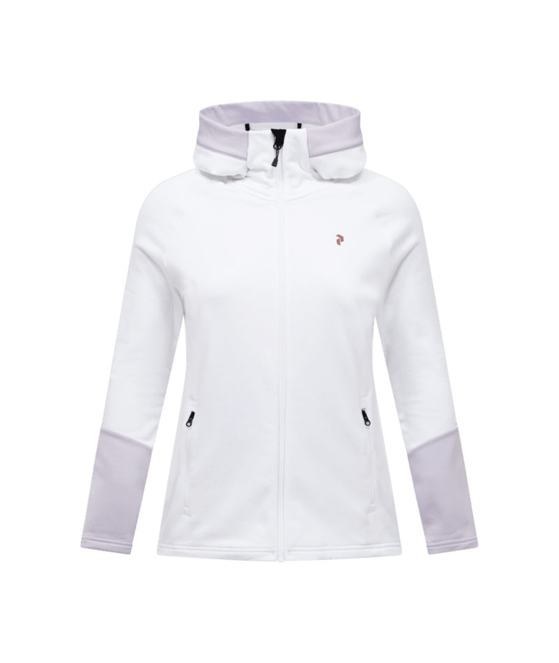 Rider Essentials Midlayer Zip Hood Women White Misty Lavender