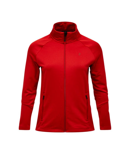 Rider Essentials Midlayer Zip Jacket Women Red Pompeian
