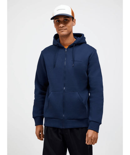Original Small Logo Zip Hood Men Bleu Shadow