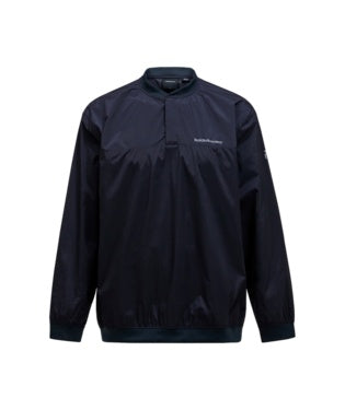 Half Buttoned Wind Crew Men Black