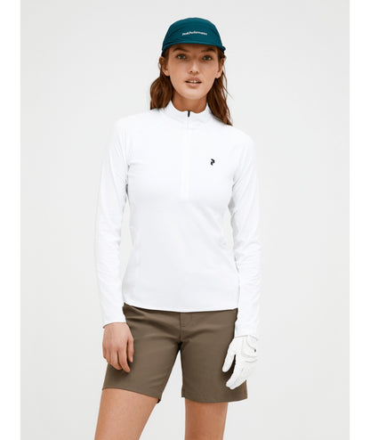 Core Half Zip Baselayer Women White