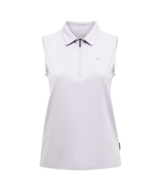 Comfort Zip Sleeveless Polo Women Misty Lavender