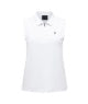 Comfort Zip Sleeveless Polo Women White