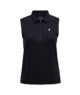 Comfort Zip Sleeveless Polo Women Black