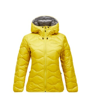 Helium Down Hood Jacket Women Canary Lime Summit Smoke
