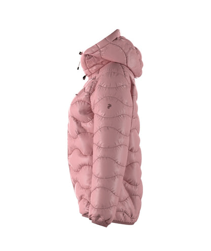 Helium Down Hood Jacket Women Warm Blush Red Pompeian
