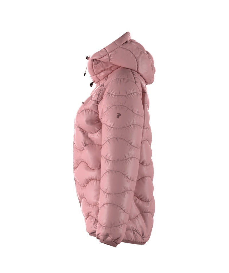 Helium Down Hood Jacket Women Warm Blush Red Pompeian