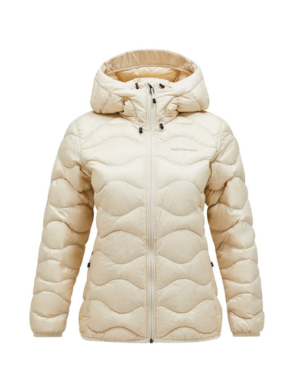 Helium Down Hood Jacket Women Sand Fog