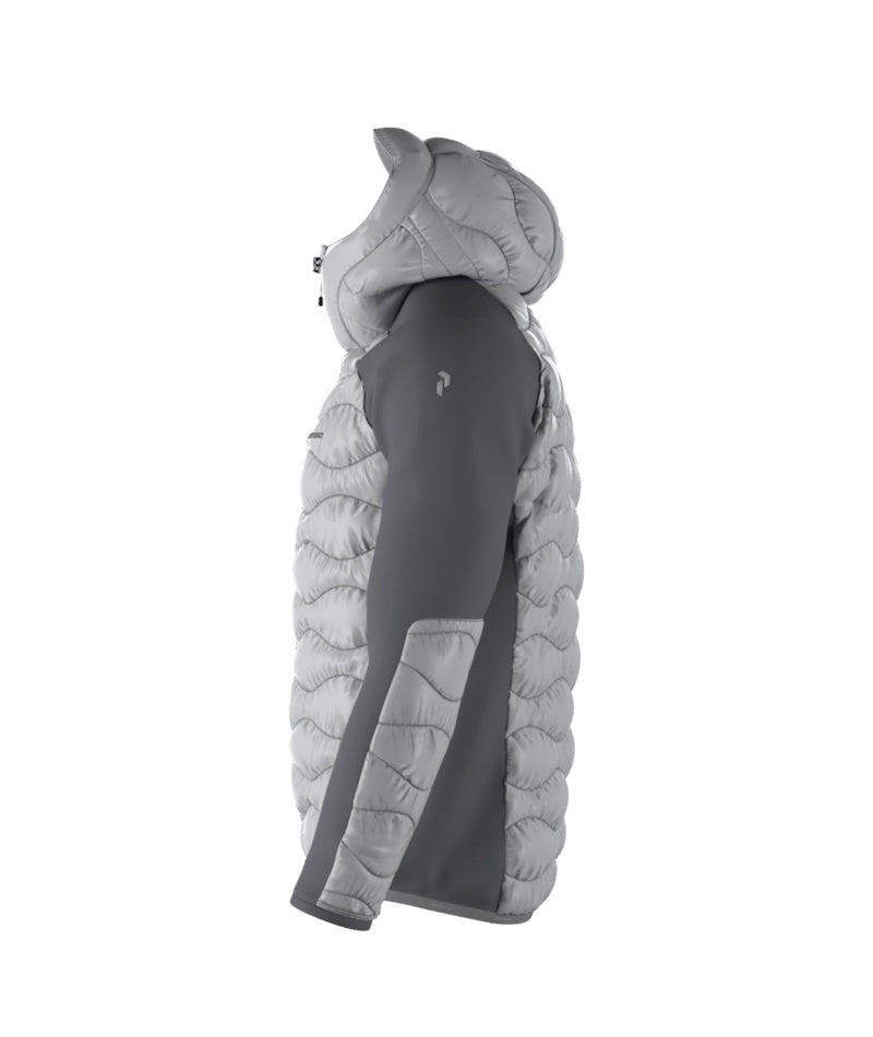 Helium Down Hybrid Hood Men Summit Smoke Quiet Grey