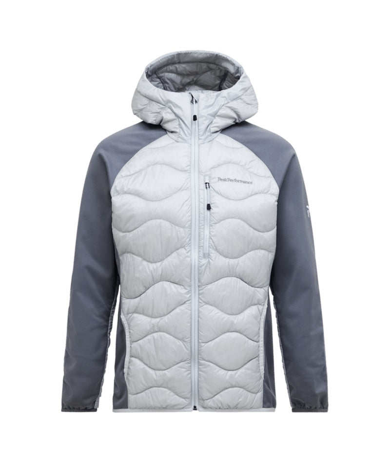 Helium Down Hybrid Hood Men Summit Smoke Quiet Grey