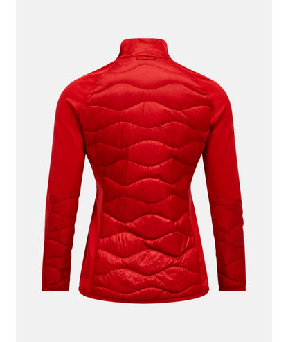 Helium Hybrid Down Jacket Women Red Pompeian
