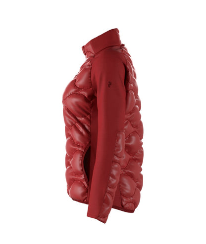 Helium Hybrid Down Jacket Women Red Pompeian