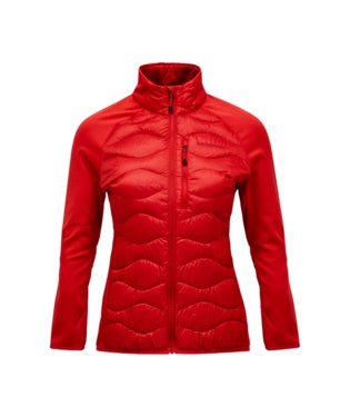 Helium Hybrid Down Jacket Women Red Pompeian
