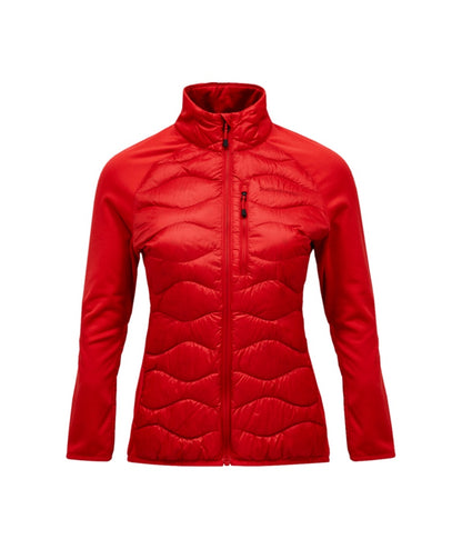 Helium Hybrid Down Jacket Women Red Pompeian