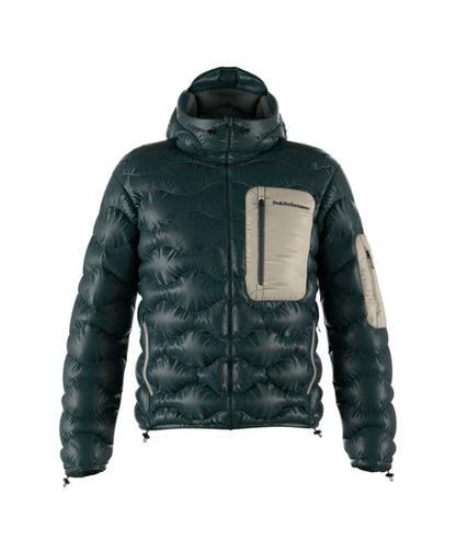 Helium Utility Down Hood Jacket Men Ponderosa Pine Sand Fog